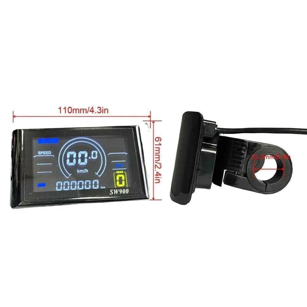 NFC SW900 LCD Display Meter Control Panel 24V 36V 48V 52V 60V 72V for E-Bike Electric Bicycle Scooter