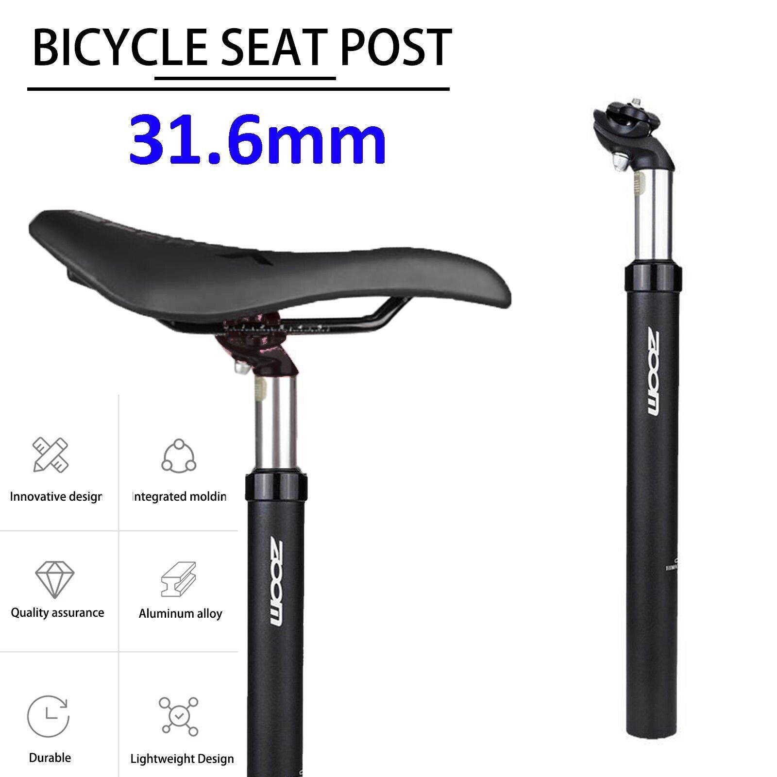 Redshift Long Bicycle Seat Post Redshift ShockStop PRO RT Seatpost