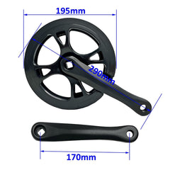 Alloy Bicycle Crank Single Speed 170mm MTB BMX Road Bike 44T Crankset - TDRMOTO