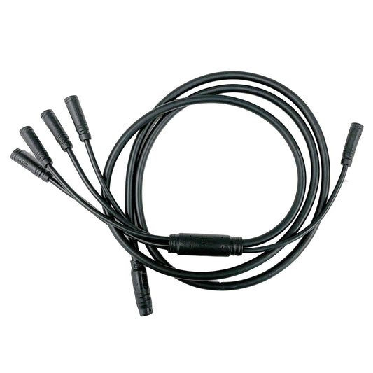 Julet 9 pin 1 To 5 Main Cable Waterproof For eBike Kit Electric Bike Controller Extension Cord Cable Adapter 5 in 1