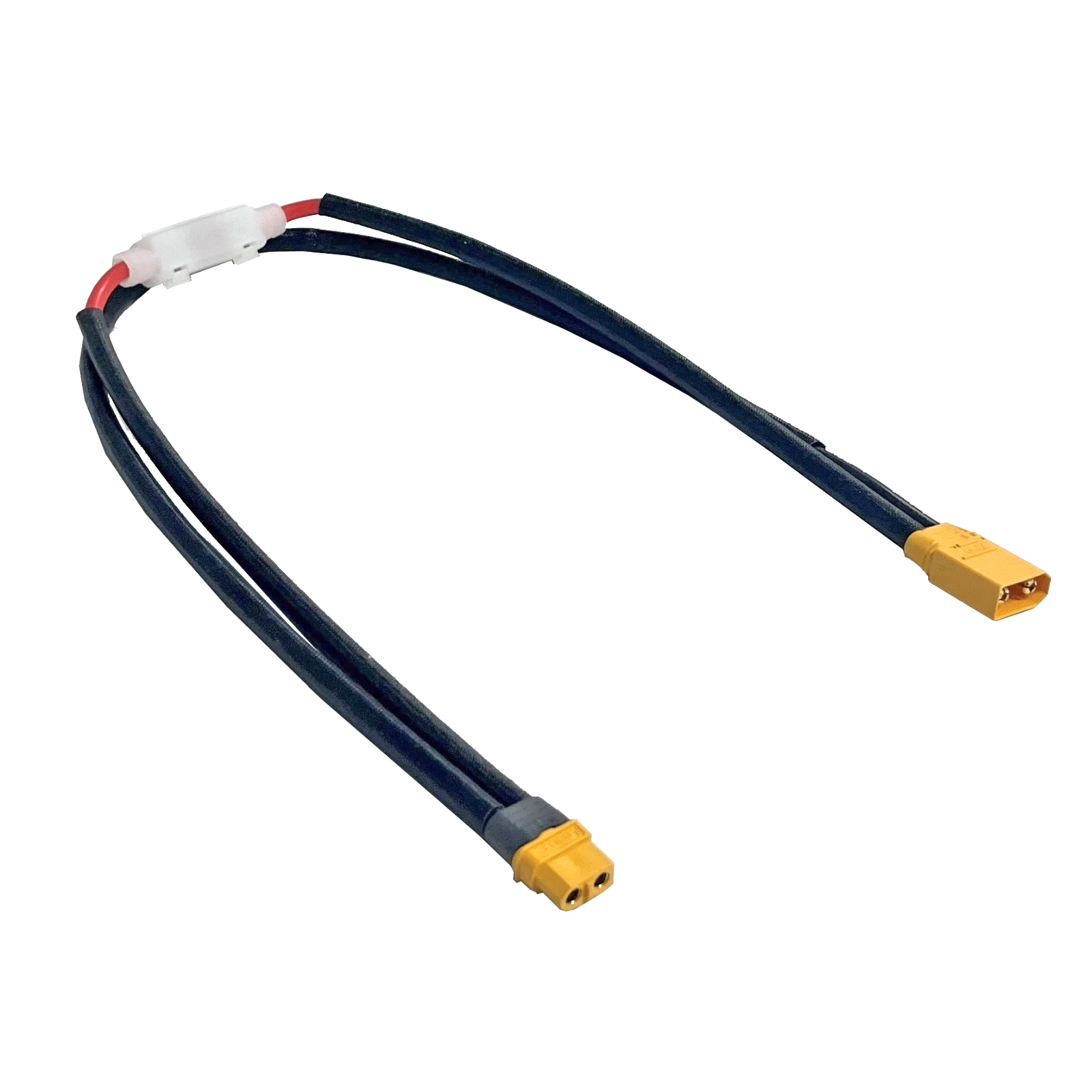 Fused Inline Adapter XT90 Male to XT60H Female Extension Cable Lead Connectors Adapter Inli ...