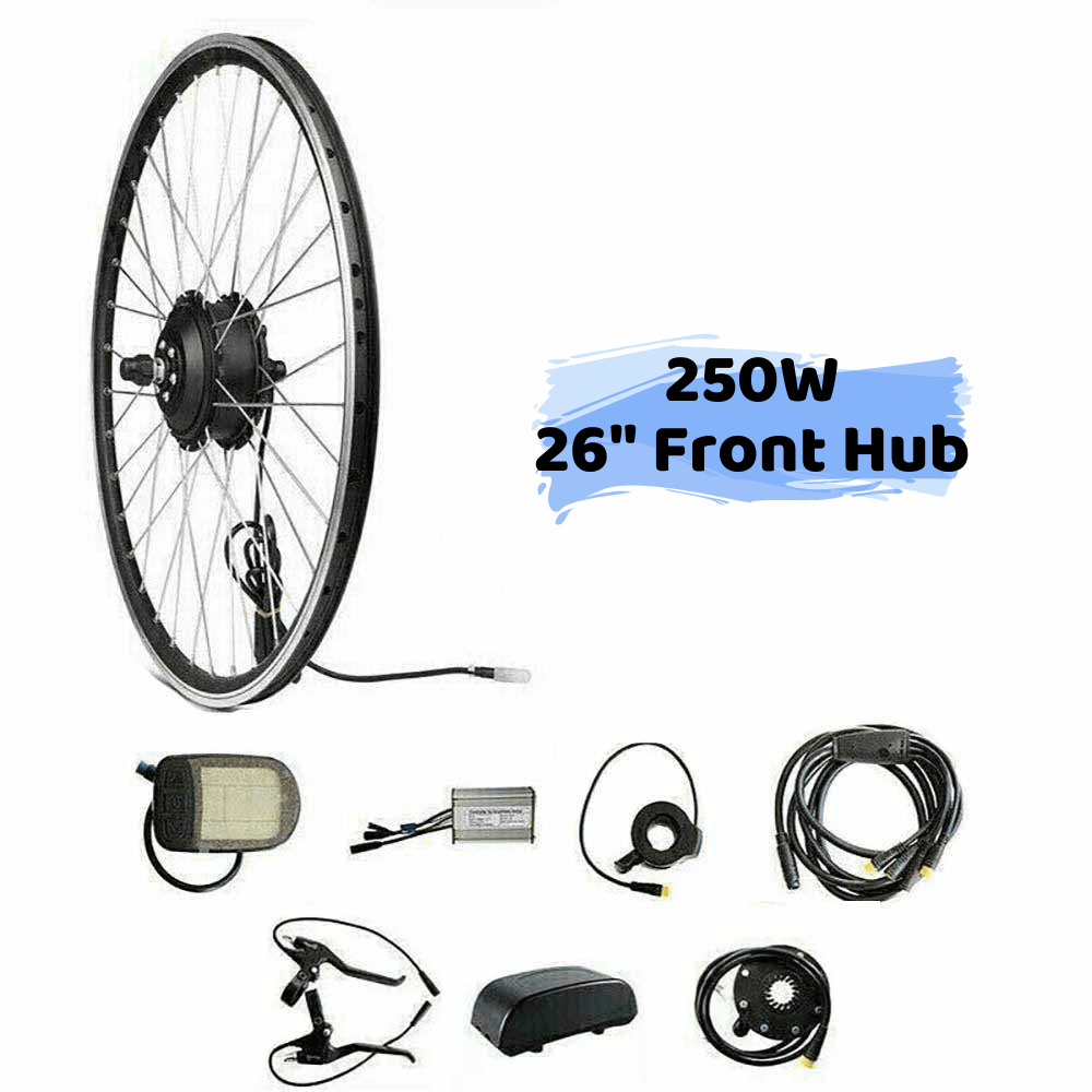 250W 26" Front Hub Electric Bike Conversion Kit