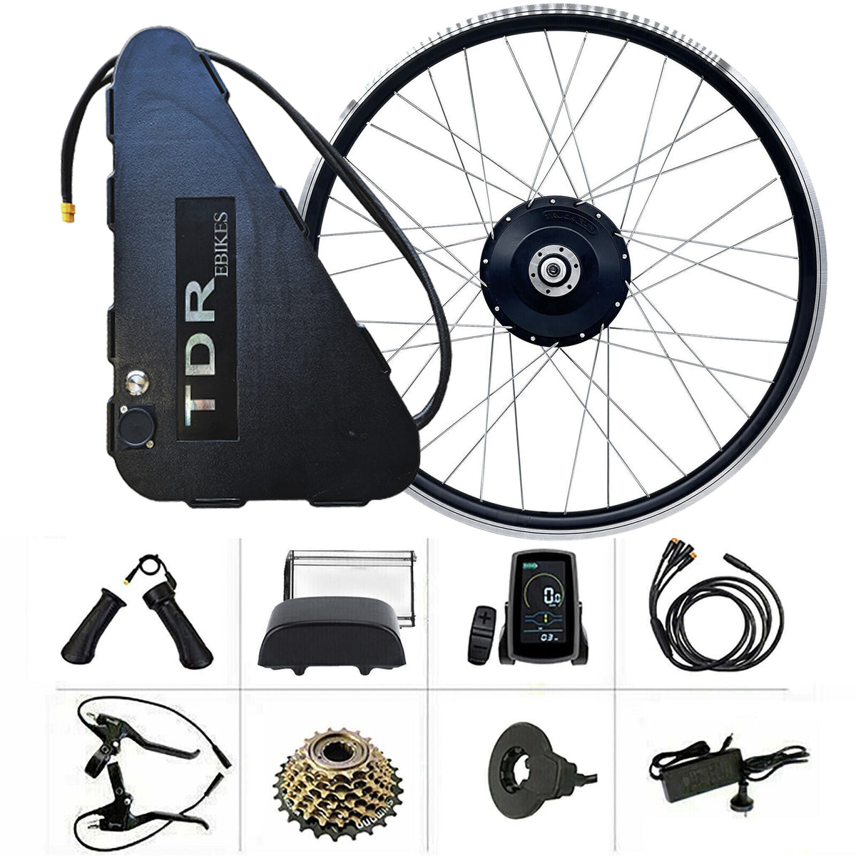 750W 27.5" Rear Hub Motor Conversion Electric Bike Kit - 48V 28.8AH Battery - TDRMOTO