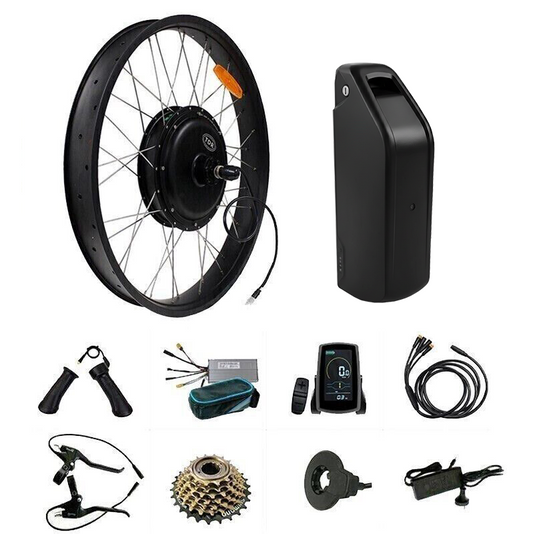 1500W 26" Fat Bike 4.0 Tyre Rear Hub 48V 15Ah Battery Electric Bike Conversion Kit