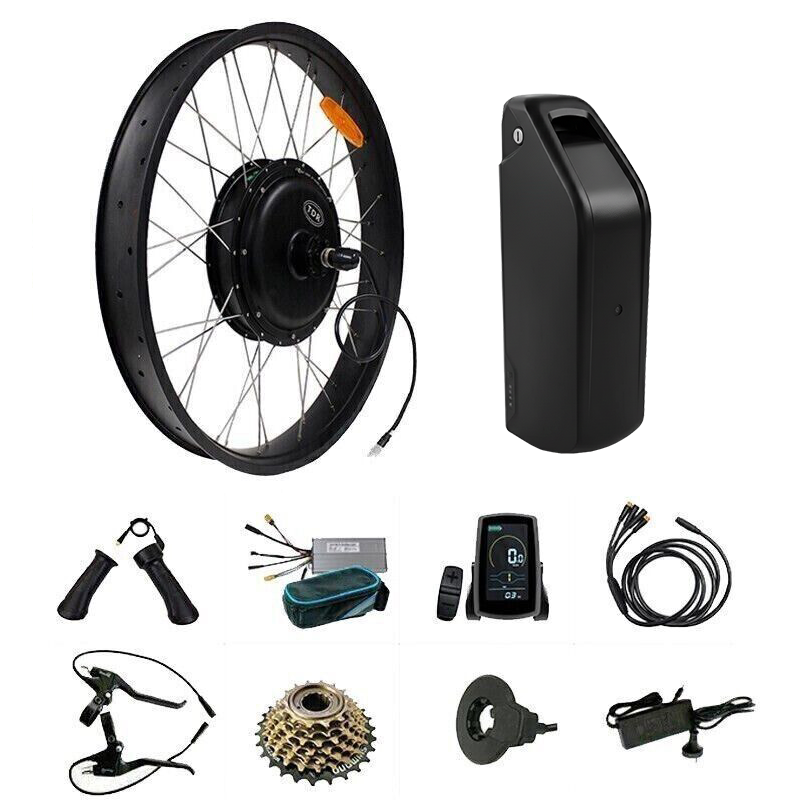 26" x 4.0 1500W Fat Tyre Rear Electric Bike Conversion Kit with 20AH Battery - TDRMOTO