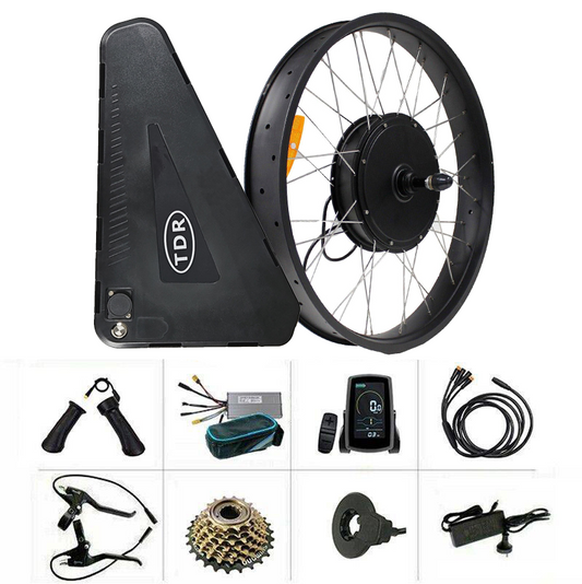 Electric Bike Rear Conversion Kit 1500W 26" 20Ah FAT TYRE Battery Bicycle EBike