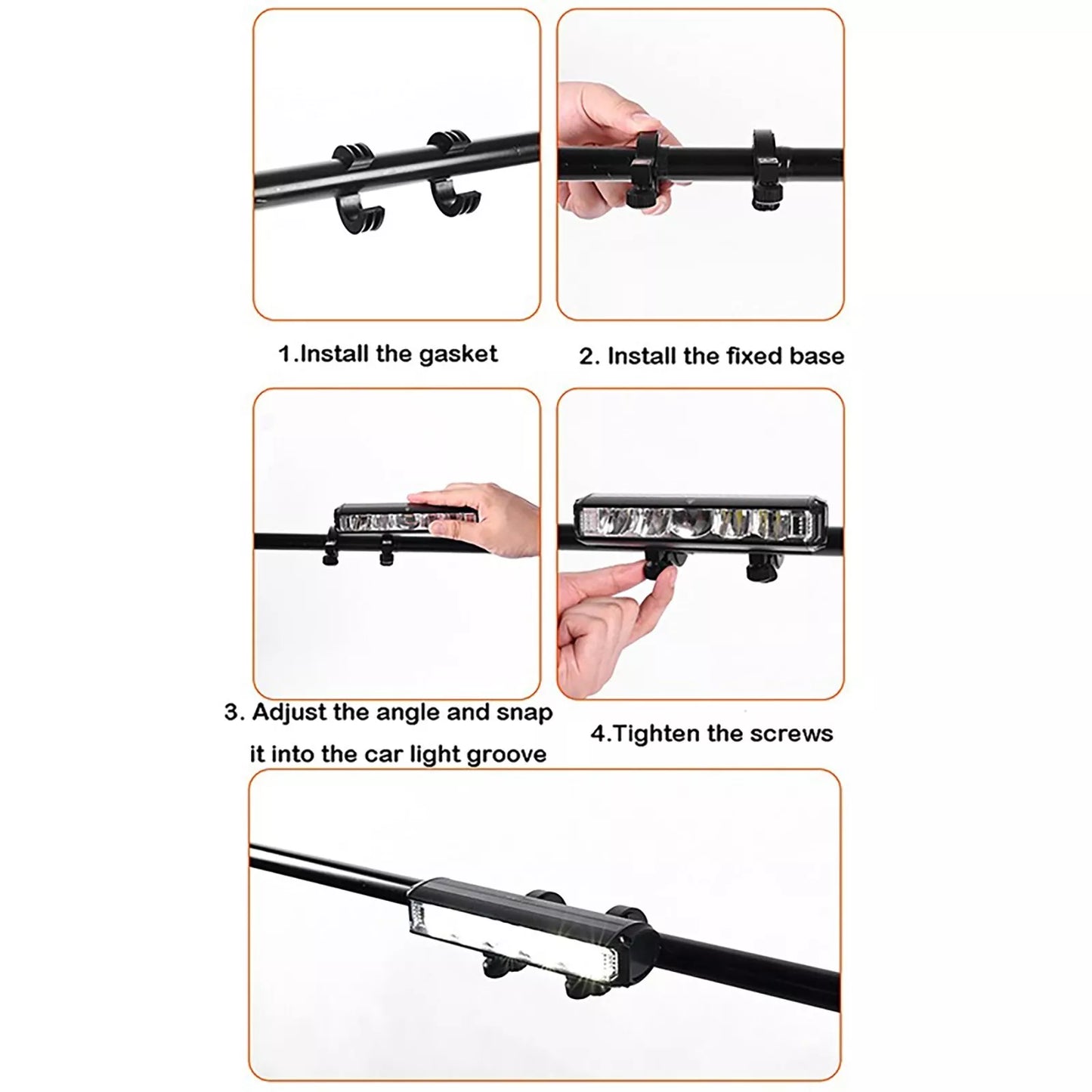 2600LM 8000mAh Rechargeable Bike Lights Bike Front Light Headlight lamp Bar USB Waterproof