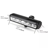 2600LM 8000mAh Rechargeable Bike Lights Bike Front Light Headlight lamp Bar USB Waterproof - TDRMOTO