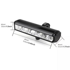 2600LM 8000mAh Rechargeable Bike Lights Bike Front Light Headlight lamp Bar USB Waterproof - TDRMOTO