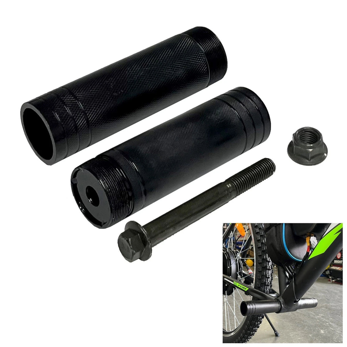 Electric Bike Alloy Foot Stunt Peg Bottom Bracket 68mm x 34.8mm Footrest Convert - TDRMOTO