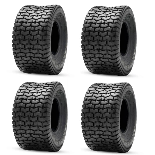 Set 4 Ride on Lawn Mower Turf Tires 15x6-6 Front & 18x8.5-8 Rear - 2PLY