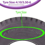 4.10/3.50-6 Front + 16x6.50-8 Rear TL Tyre John Deere D160 LA130 RIDE-ON MOWER