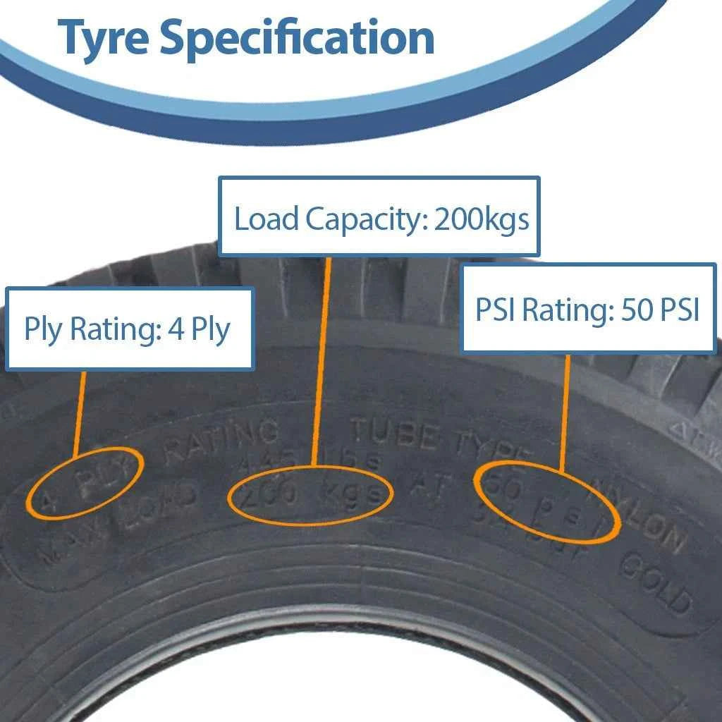 4.10x3.50-6 P605 4PLY TL TYRE For Ride On Mower Mobililty Scooter Pride Shoprider Invacare 6"