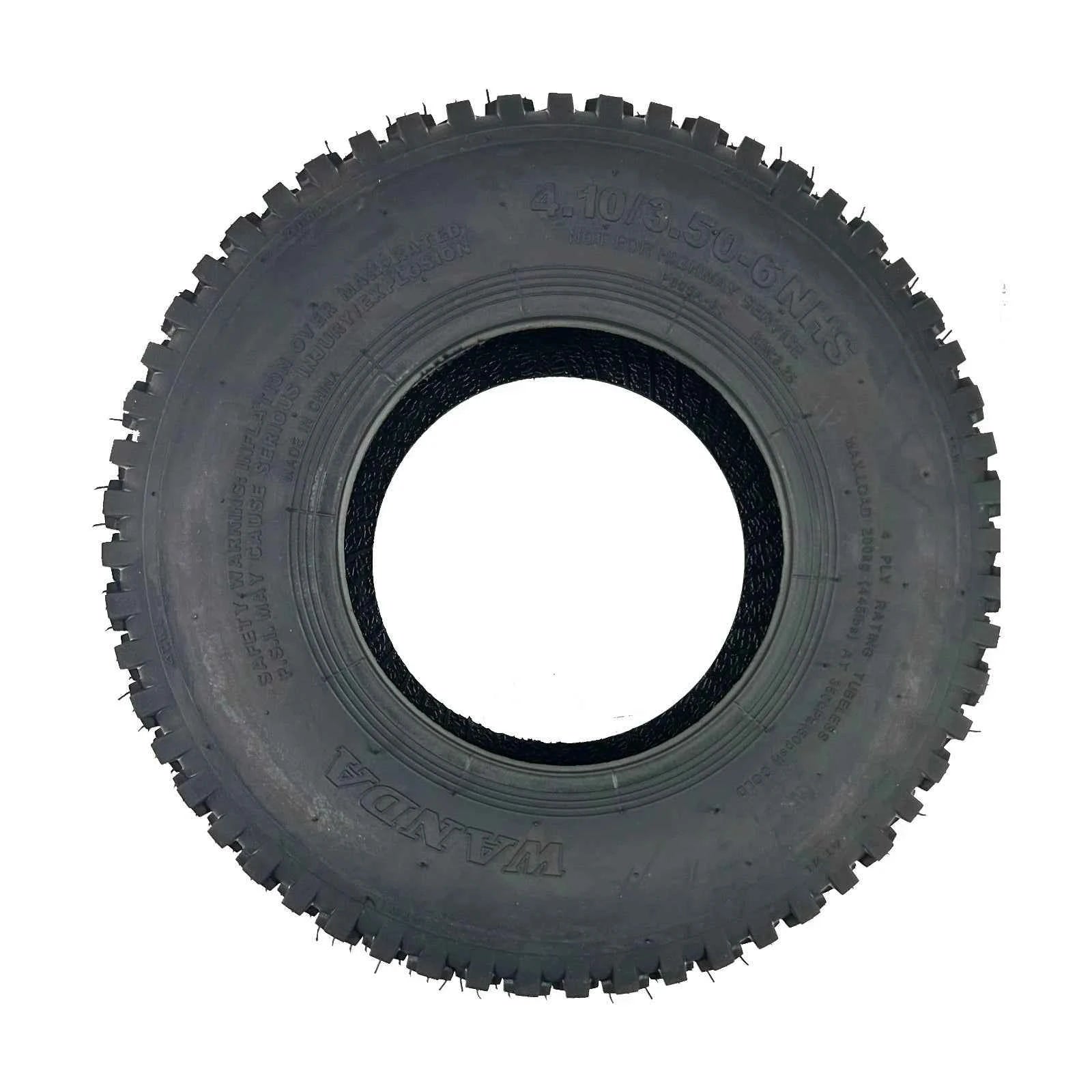 4.10/3.50-6 (4 PLY) WANDA Diamond Tyre and Tube For  Ride On Mower Hand Trucks & Trolly Tyre