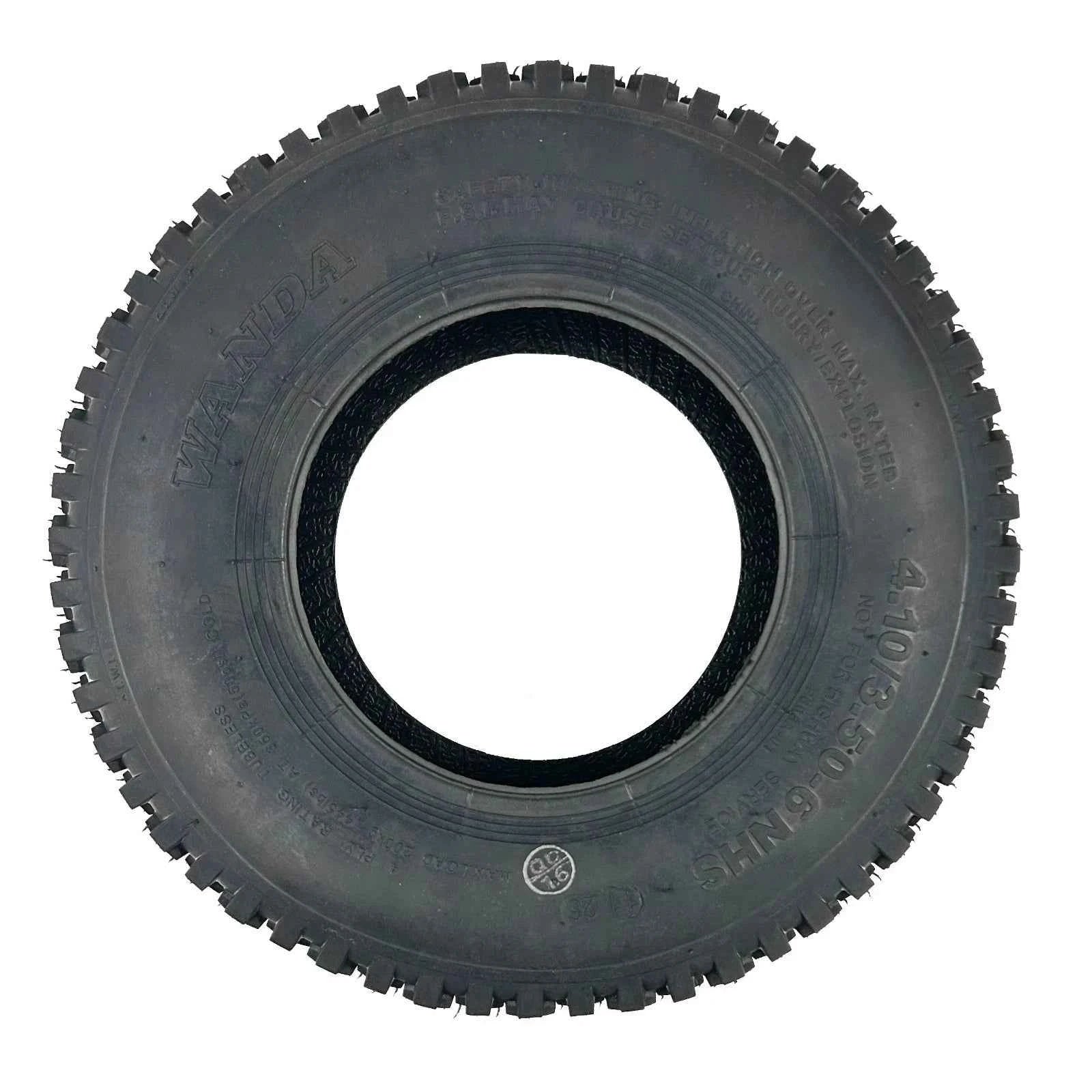 4.10/3.50-6 (4 PLY) WANDA Diamond Tyre and Tube For  Ride On Mower Hand Trucks & Trolly Tyre