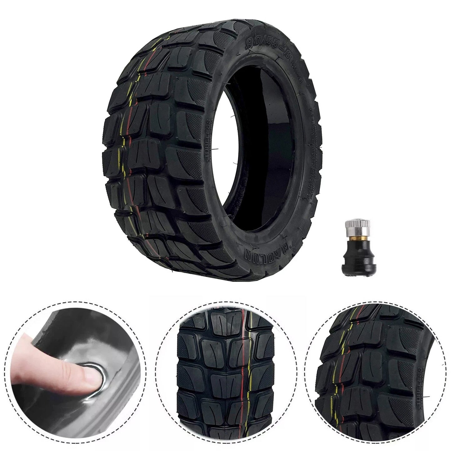90/55-6 ELECTRIC SCOOTER TYRE for 10" DRAGON CYCLONE PRO, GTR V2, LIGHTNING V1