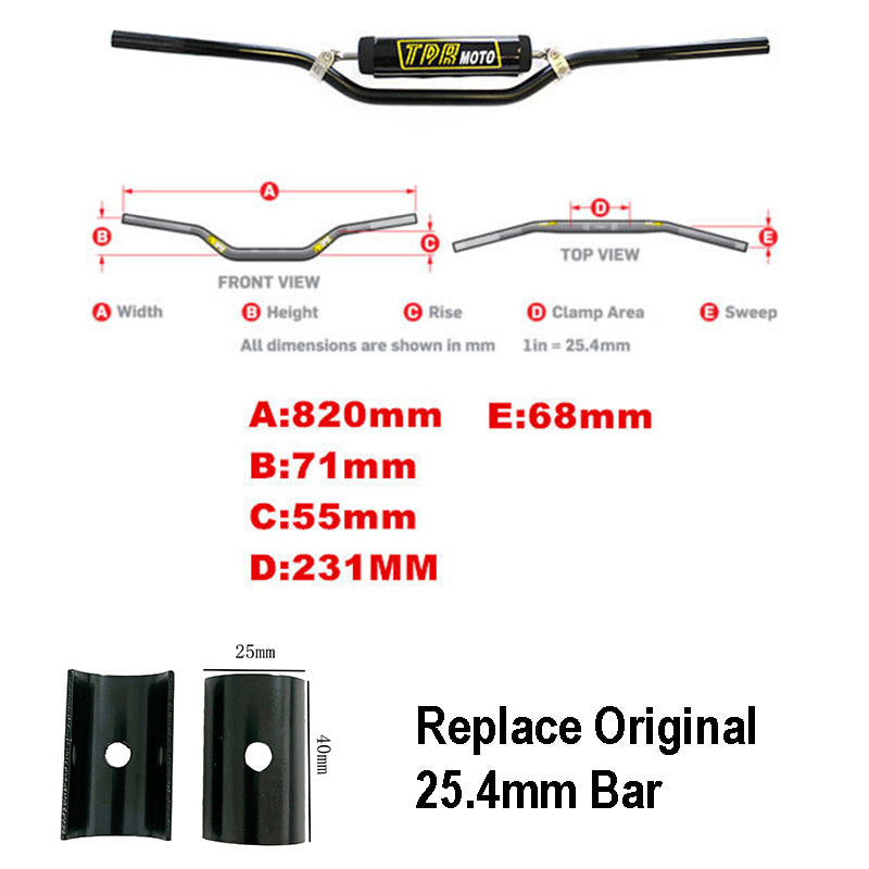 Handlebar + Shim Spacer Kit for Bicycle - TDRMOTO