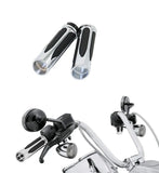 Chrome Custom Motorcycle 1'' Hand Grips Handle Bar End For Harley Honda Yamaha - TDRMOTO