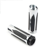 Chrome Custom Motorcycle 1'' Hand Grips Handle Bar End For Harley Honda Yamaha - TDRMOTO
