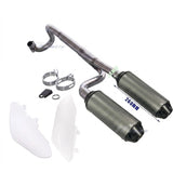 Silver Big Bore Dual Exhaust Muffler CRF50 STYLE Atomik Pitpro Thumpstar DHZ