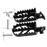 Steel Universal Folding Foot Pegs Footpegs for Dirt Pit Bike Motorcycle Black - TDRMOTO