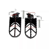 Steel Universal Folding Foot Pegs Footpegs for Dirt Pit Bike Motorcycle Black - TDRMOTO
