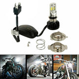 For Motorcycle Motorbike H4 H6 35W LED High Low Beam Headlight Front Light Bulb