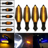 4 x Amber LED Indicators Blinkers For Yamaha Honda Suzuki Hyosung - TDRMOTO