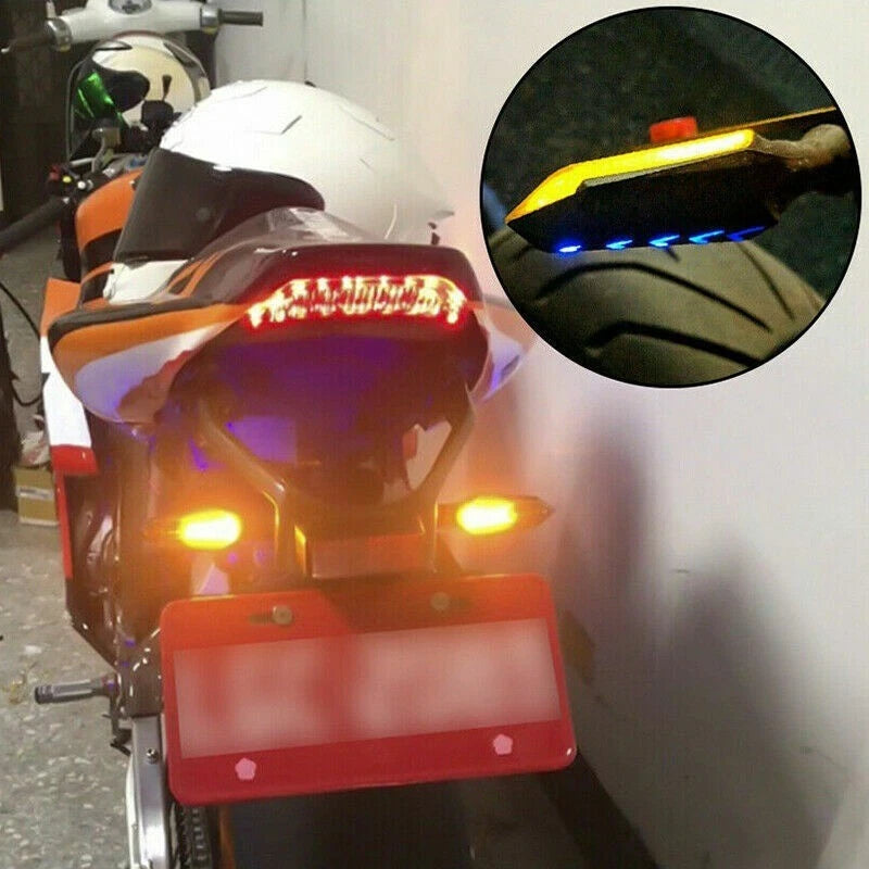 4 x Amber LED Indicators Blinkers For Yamaha Honda Suzuki Hyosung - TDRMOTO