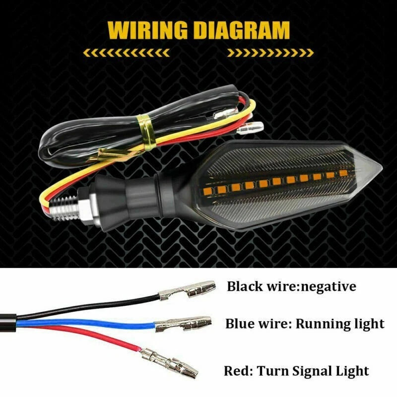 4 x Amber LED Indicators Blinkers For Yamaha Honda Suzuki Hyosung - TDRMOTO