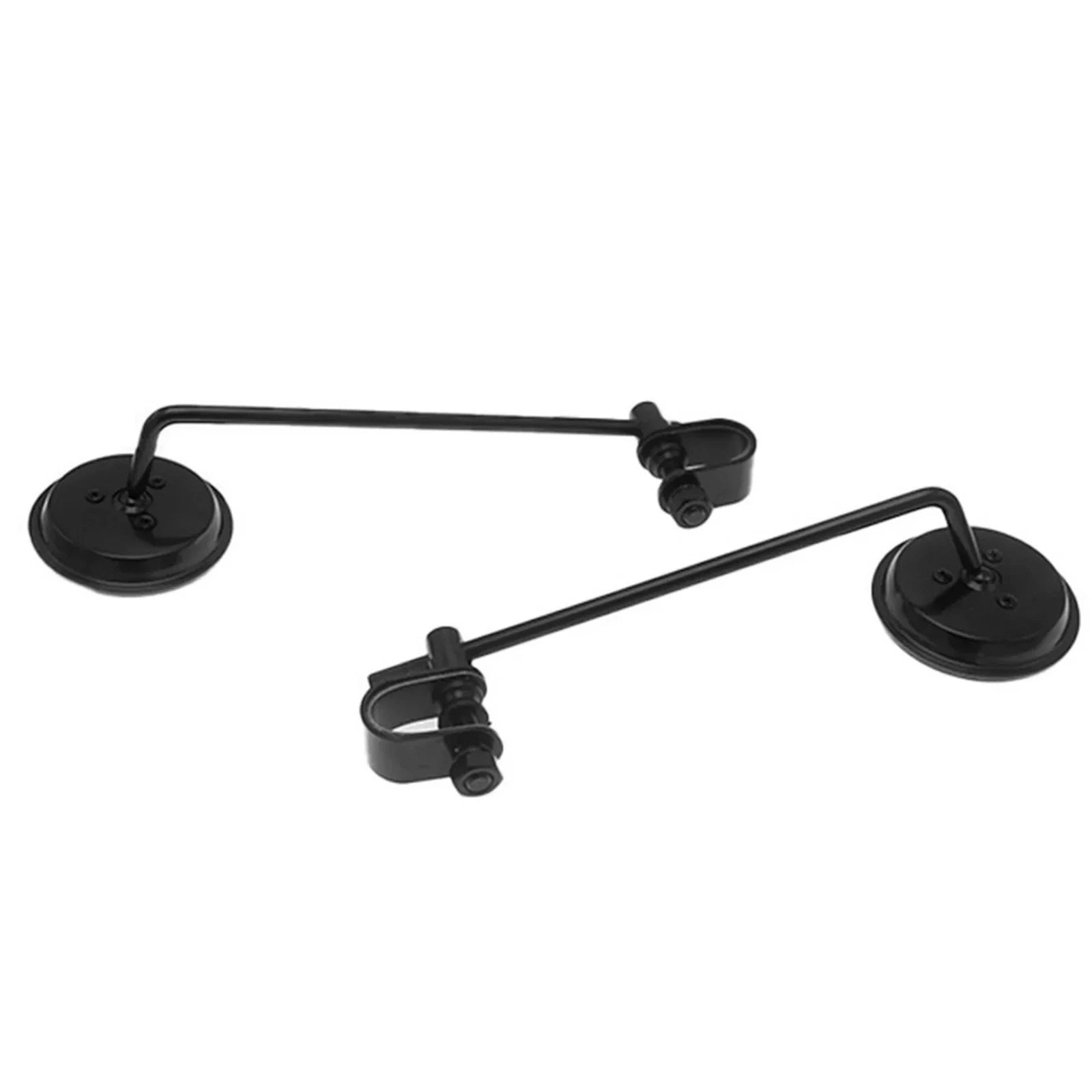 Motorcycle Cafe Racer Long Stem Black Clamp on 3" Round Mirror 22mm 7/8"- 1" Bar - TDRMOTO