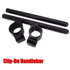 Universal 7/8'' Handlebars Clip-On 51 mm Fitk Tube Motorcycle Fit Cafe Racer - TDRMOTO