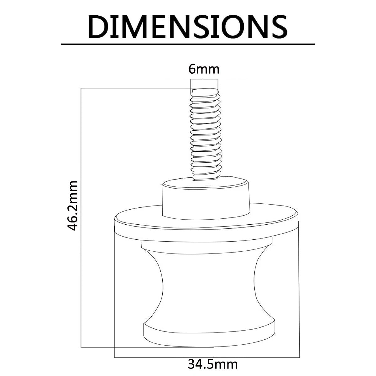 6 MM Rear Swingarm Motorcycle Spool Sliders Swing Arm Stand Bobbins BLACK AU