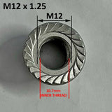 M12 x 1.25 Nuts 2pcs For 250W 350W 500W Electric Bike EBIKES E-bike Hub Motor Axle