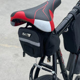 Medium Bicycle Saddle Bag Pack Water Resistant Black for Mountain Bike