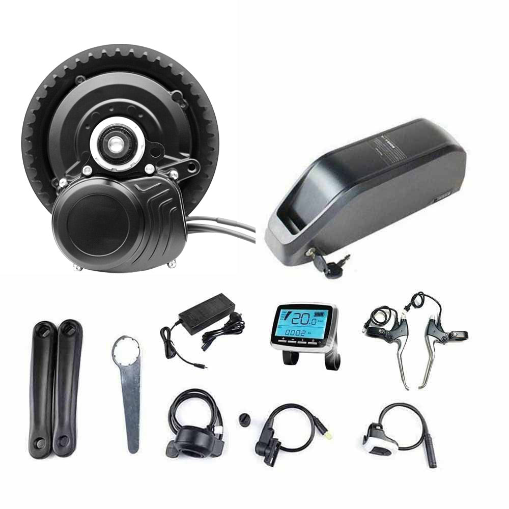 500W TongSheng TSDZ2B Mid Drive 48V 15Ah Battery Electric Bike Conversion Kit