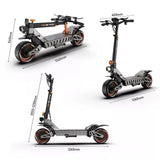 3000W Ruitoo M6 Max Electric Scooter 70 - 79KM/h Portable Foldable eBike dual 1500W Motor Off Road - TDRMOTO