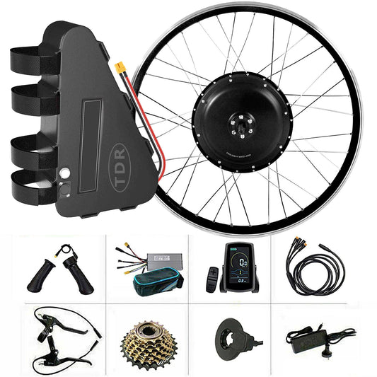 26 Inch 1500W Rear Ebike Electric Bicycle Conversion Kit 48v 28.8AH Battery