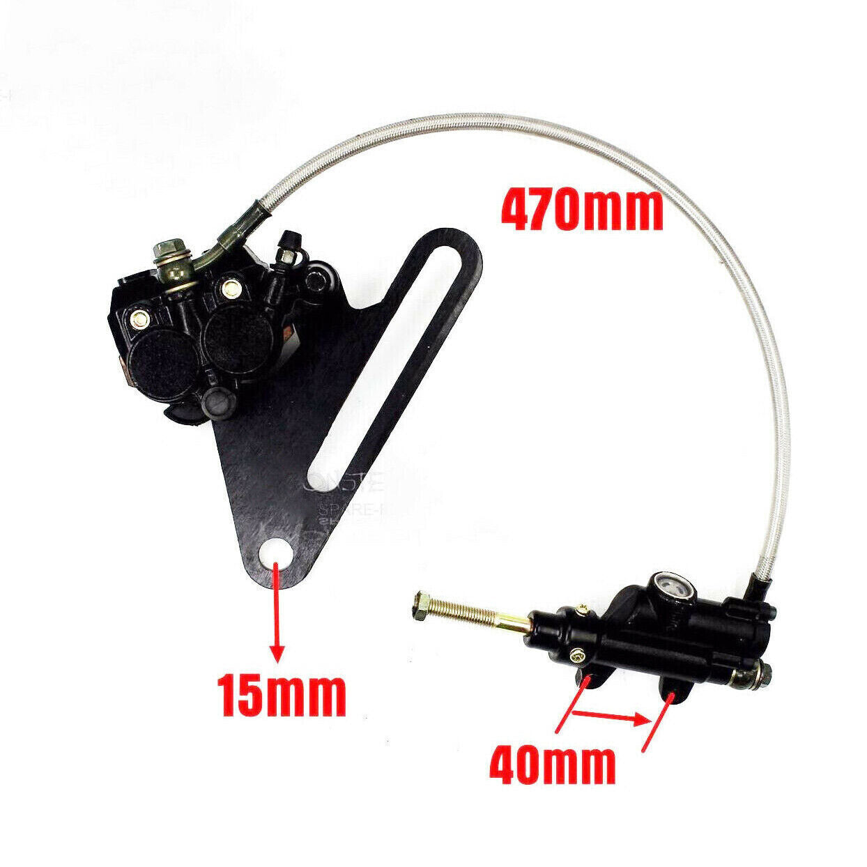 Rear Brake System Master Cylinder Caliper for 200cc 250cc Thumpster Atomik Trail Pit Pro Bike