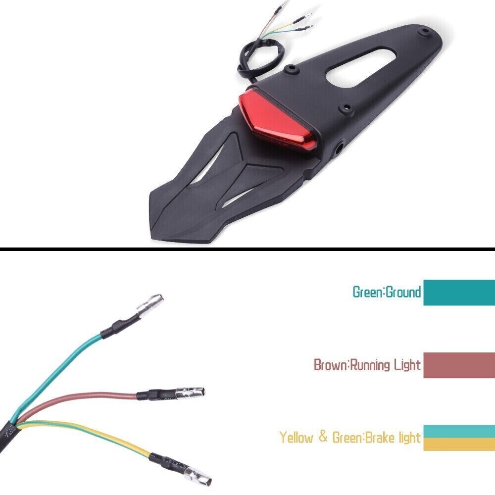 Universal Motorcycle LED Tail Light Rear Fender for Honda Yamaha KTM Enduro MX DIRT BIKE