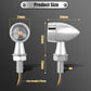 2x 8mm Amber Mini LED Indicators Turn Signal Blinkers Vintage Billet Type