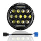 7" 75w LCD Round Headlight For HARLEY DAVIDSON SOFTAIL YAMAHA ROAD STAR CRUISER