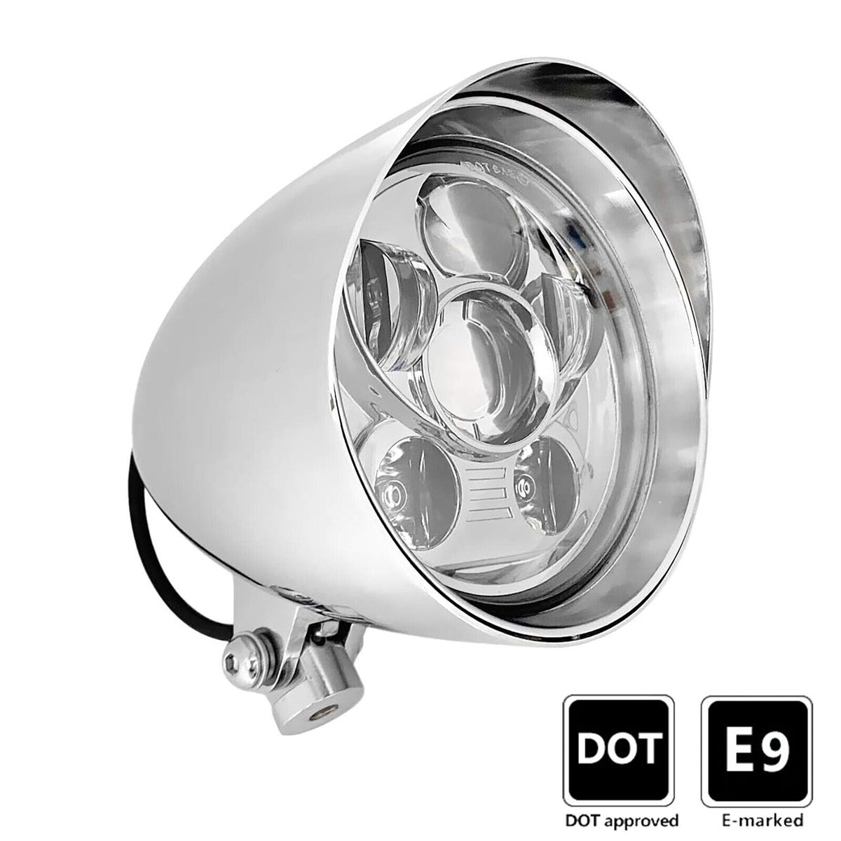 DOT E9 5.75" alloy LED daymaker bullet headlight Harley LOW RIDER FAT STREET BOB - TDRMOTO