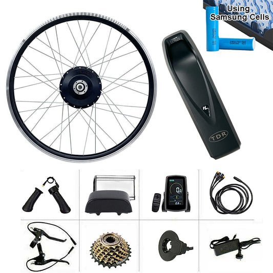 750W 27.5" Rear Hub Conversion Electric Bike Kit, Samsung Cell 48V 20AH Battery