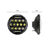 7" 75w LCD Round Headlight For HARLEY DAVIDSON SOFTAIL YAMAHA ROAD STAR CRUISER - TDRMOTO