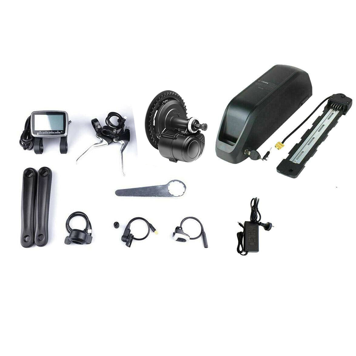 500W TongSheng TSDZ2B Mid Drive 48V 15Ah Battery Electric Bike Conversion Kit
