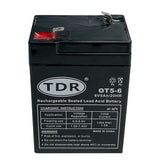 Brand New 6V 5.0AH SLA Rechargeable battery 6volt Sealed Lead 5ah Toy Electric - TDRMOTO