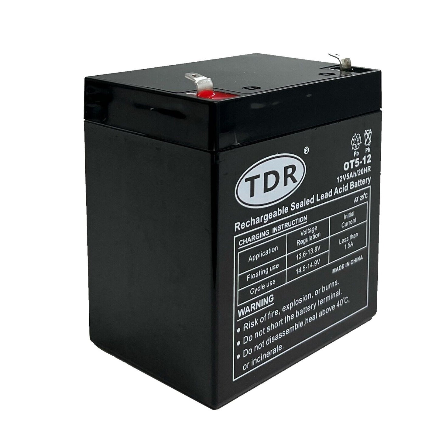 12V AGM Deep Cycle Battery SLA Sealed Solar Power Scooter Toys Alarm eBike 5AH