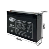 OT7-6 6V 7Ah SLA Sealed Lead Acid Rechargeable Battery F1/4.8mm Terminals - TDRMOTO