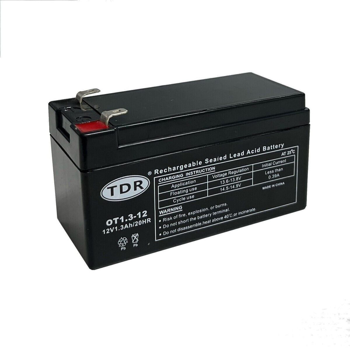12V 1.3AH SLA Battery PS1212, Security Alarm, Toy, UPS, Main power and Back up - TDRMOTO